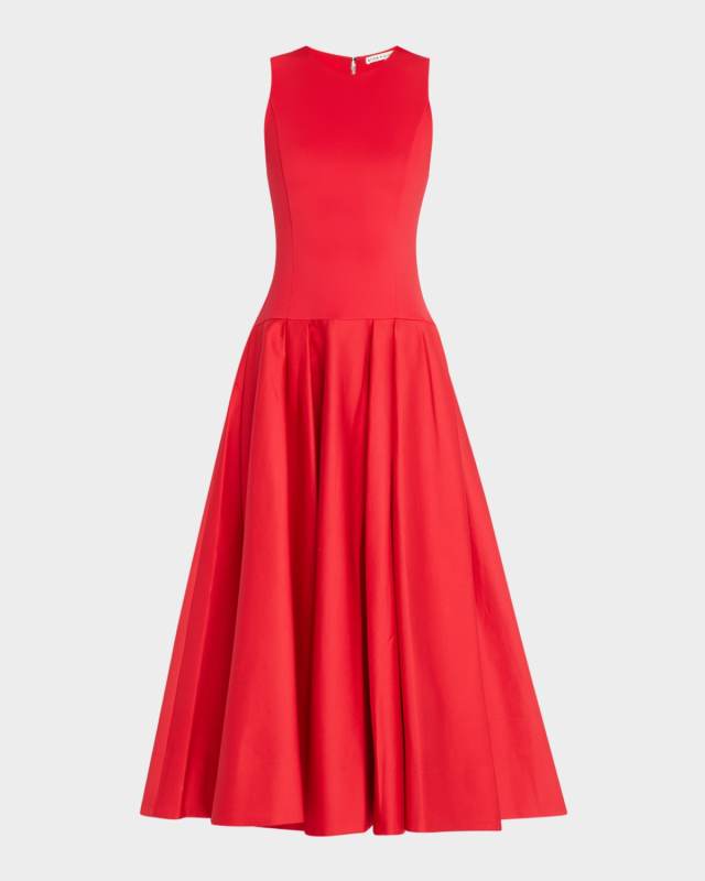 Adley Drop-Waist Midi Dress